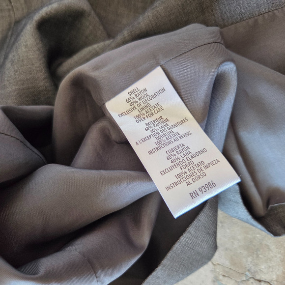 Vintage 90s Menswear Style Embroidered Vest Size 16 Gray Hooks Whimsygoth Career - Picture 9 of 9